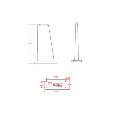 902-928MHz 3dBi SMAK Antenna de lâmina de concha de plástico
