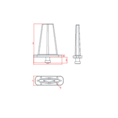 1270-1290MHz 2dBi Blade Antenna Militar Blade Antenna