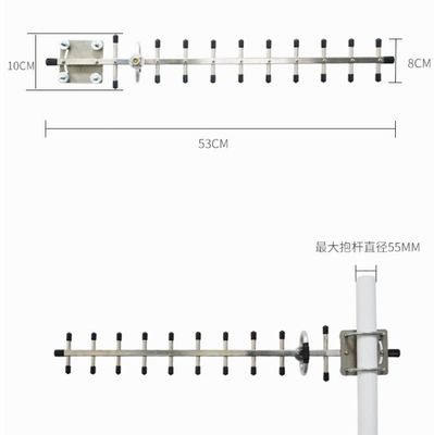 1435-1515MHz 12,6dBi 11 Unidade de aço inoxidável 5g Yagi Antenna